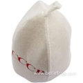 Natural Sheep's Wool PetriStor Sauna Hat Embroidery Vishivka